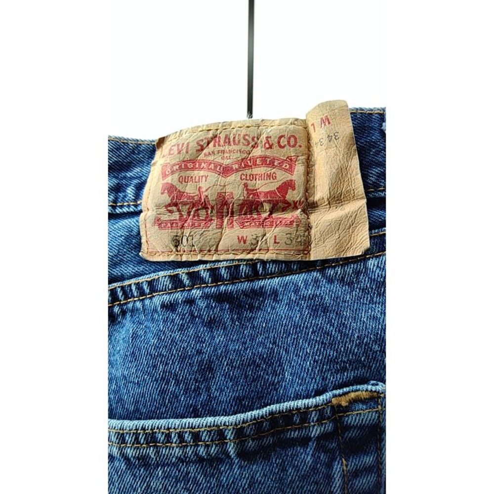 Levi's Wedgie Straight Ankle Jeans Blue Pants 34 - Picture 3 of 3